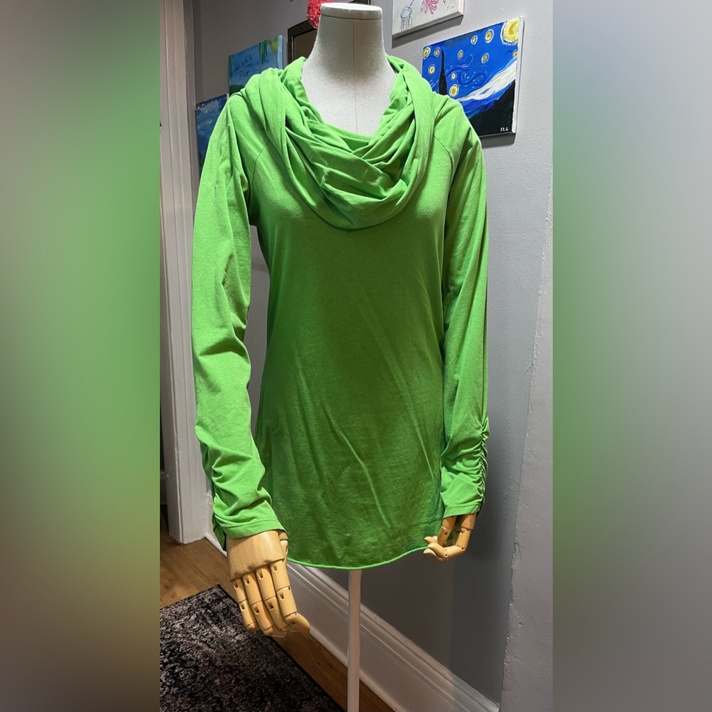 Green Cowl Neck Mini Dress